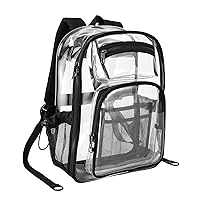 Heavy Duty Clear Backpack Heavy Duty Clear Bookbags School Stadium Approved TPU Transparent Bag for Work Security Sports XL