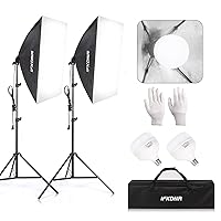 Softbox Lighting Kit, IFKDNR 105W LED Continuous Photography Lighting 20