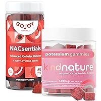 Kind Nature High Potassium & GOJOY Naturals Vegan NAC Gummies - Essential Mineral & Antioxidant Support for Adults and Kids