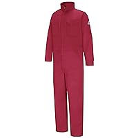 mens Flame Resistant 9 Oz Twill Cotton Premium Concealed Snap Coverall