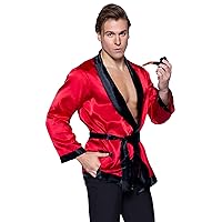 Men's 2 Piece Bachelor Cigarette Smoke Jacket And Pipe Costume