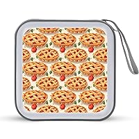 Pie Food Cute CD Case Portable DVD Disc Wallet Holder Storage Bag Organizer for Car Home Travel