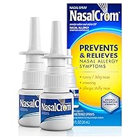 NasalCrom Nasal Spray Allergy Symptom Controller | 200 Sprays | .88 FL OZ (2 Pack)