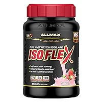 ISOFLEX Whey Protein Powder, Whey Protein Isolate, 27g Protein, Strawberry, 2 Pound