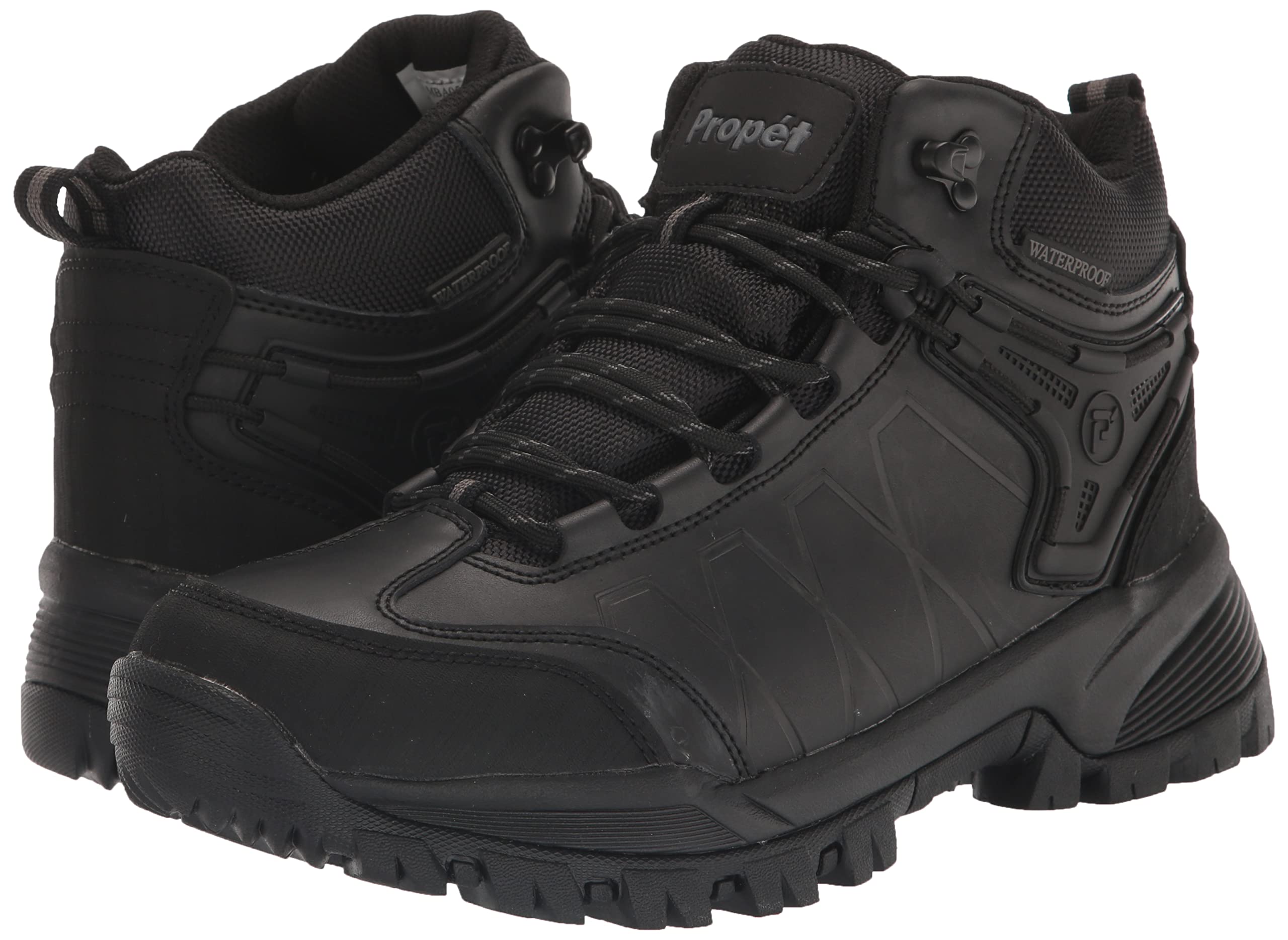 Propet Mens Ridge Walker Force Round Toe Hiking Hiking Casual Boots Ankle - Black