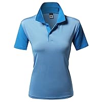 Women's Solid Cool Dri-Fit Active Leisure Short Sleeve Polo T-Shirt Tee