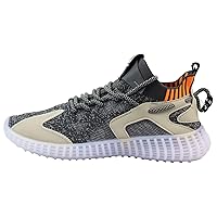 Men's Trainers Lightweight Running Shoes Breathable Gym Workout Outdoor Sport Sneakers | Black Grey