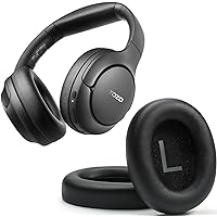 TOZO HT2 Hybrid Active Noise Cancelling Headphones, Wireless Over Ear Bluetooth Headphones, HT2 Replacement Ear Pads Black