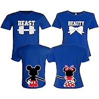 Beast and Beauty T-Shirts - Beast Beauty Matching Shirts - Beauty and The Beast Set - Matching Shirts for Couples