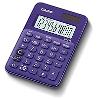 Casio MW-C8C-PL-N Colorful Calculator, 10 Digits, Mini Just Type, Purple