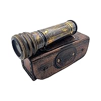 Brass Kaleidoscope with Wooden Box Antique Finish Stamped Leather to My Son / Daughter Kids Antique Finish - Kaleidoscope for Friends Family Children by A39 Enterprises
