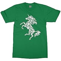 Threadrock Girls Unicorn Made of Clovers St. Patrick's Day Youth T-Shirt