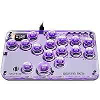 JZW-Shop Arcade Stick G16, All-Button Arcade Controller for Switch/PC/PS4/PS3 /Steam Deck, Arcade Fight Stick Game Keyboard with Turbo & Custom RGB, Supports Hot-Swap & SOCD