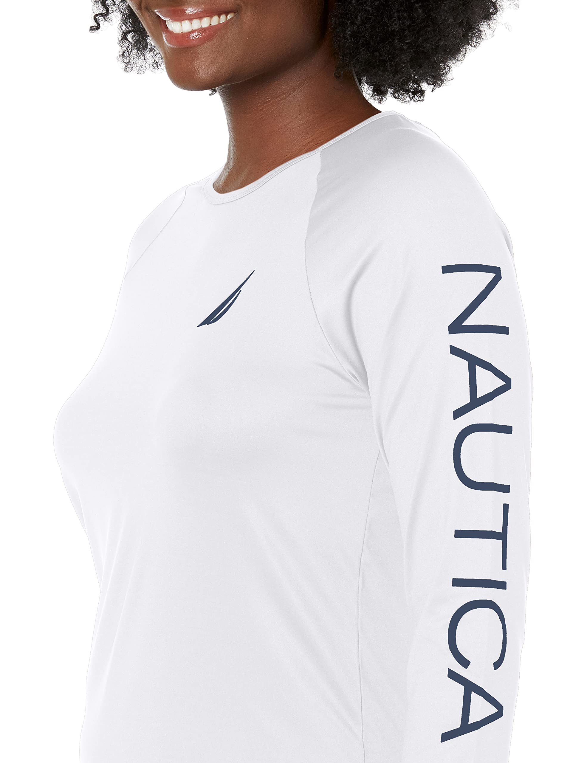 Nautica Women's Standard Long Sleeve Rashguard UPF 30+ Uv Sun Protection Swim Shirt