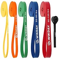 Resistance Bands, Pull Up Bands, Workout Bands for Exercise, Thick Heavy Resistance Band Set with Door Anchor, Elastic Bands for Body Stretching, Crossfit Training at Home/Gym for Men & Women