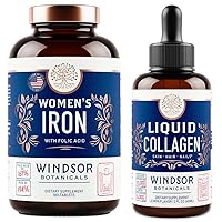 Liquid Collagen and Iron for Women Beaty and Wellness Bundle
