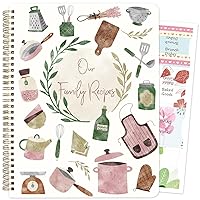 ceiba tree Recipe Book to Write in Your Own Recipes Family Blank Cookbook with Tabs Stickers 8.5