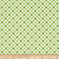 Lori Holt Farm Girl Vintage Houndstooth Green, Fabric by the Yard