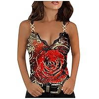 Sexy Tops for Women Lace Trim V Neck Tank Top Spaghetti Strap Sleeveless Cami Shirts Summer Casual Camisole Tee Blouse