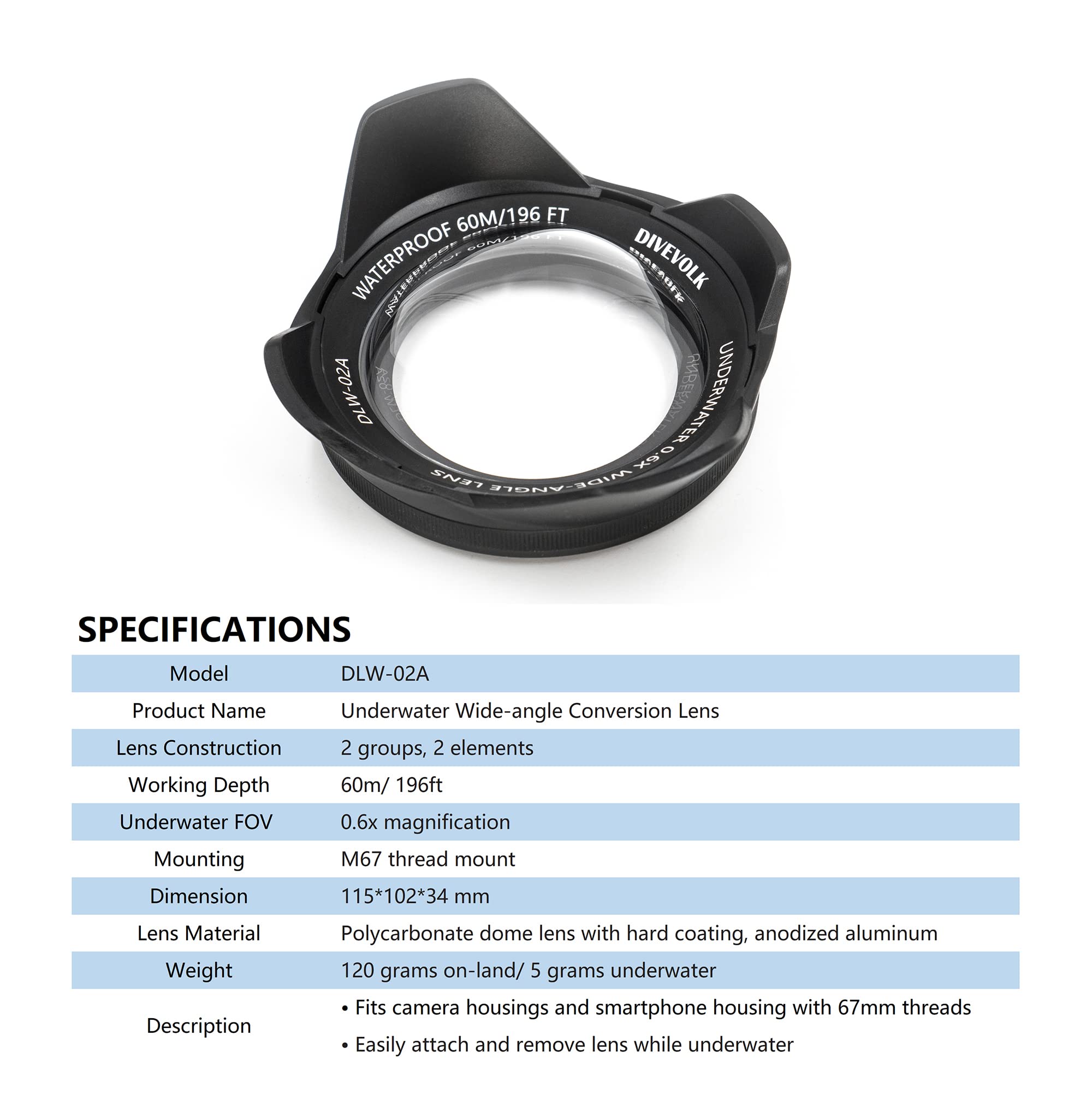 DIVEVOLK SeaTouch 4 MAX kit with 0.6X Wide Angle Lens for iPhone 12/12 Pro/12 Pro max/13/13 Pro/13 pro max/14/14 PLUS/14 PRO/14 PRO MAX/15/15PRO/15 PRO MAX