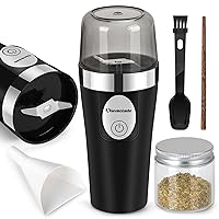 Herb Spice Grinder, Electric Herb Spice Grinder with Hopper and Storage Tank, Portable Electric Grinder Can Fast and Even Grinding dried Herbs and Spices