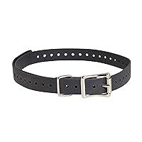 Brand 3/4 Inch Collar Straps - Waterproof and Rustproof - Tighlty Spaced Holes for Proper Fit - Grey