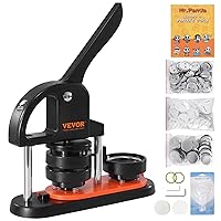 Button Maker Machine, 2.28 inch/58mm Pin Maker with 100pcs Button Parts, Button Maker with Panda Magic Book, Ergonomic Arc Handle Punch Press Kit, for Children DIY Gifts and Christmas