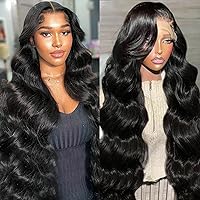 Body Wave Lace Front Wigs Human Hair 13x4 HD Lace Front Wigs Human Hair Wigs for Black Women 26 Inch Glueless Frontal Wigs Human Hair Pre Plucked with Baby Hair 200 Density