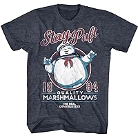 The Real Ghostbusters T-Shirt Mr Stay Puft Marshmallows Navy Heather Tee, 3XL