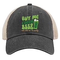Buy Me Green Beer and Tell Me I'm Pretty Golf Hat Women Hats AllBlack Fishing Hat Gifts for Her Workout Caps