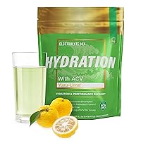 Essential Elements Hydration Packets - Yuzu Lime Pack - Sugar Free Electrolytes Powder Packets - 25 Stick Packs of Electrolytes Powder No Sugar - Hydration Drink - with ACV & Vitamin C