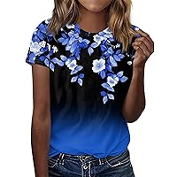 Ladie's Shirt Woman Short Sleeve Pull On Racerback Lace Painted Tops Summertide Tank Top for Women 2024