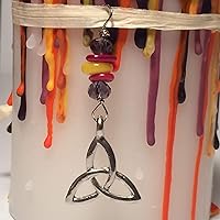 Weight Loss- Beauty -Self Confidence Wish Candle Bonus 3 Spells and Necklace, Goddess, Celtic Knot, New Years Resolution
