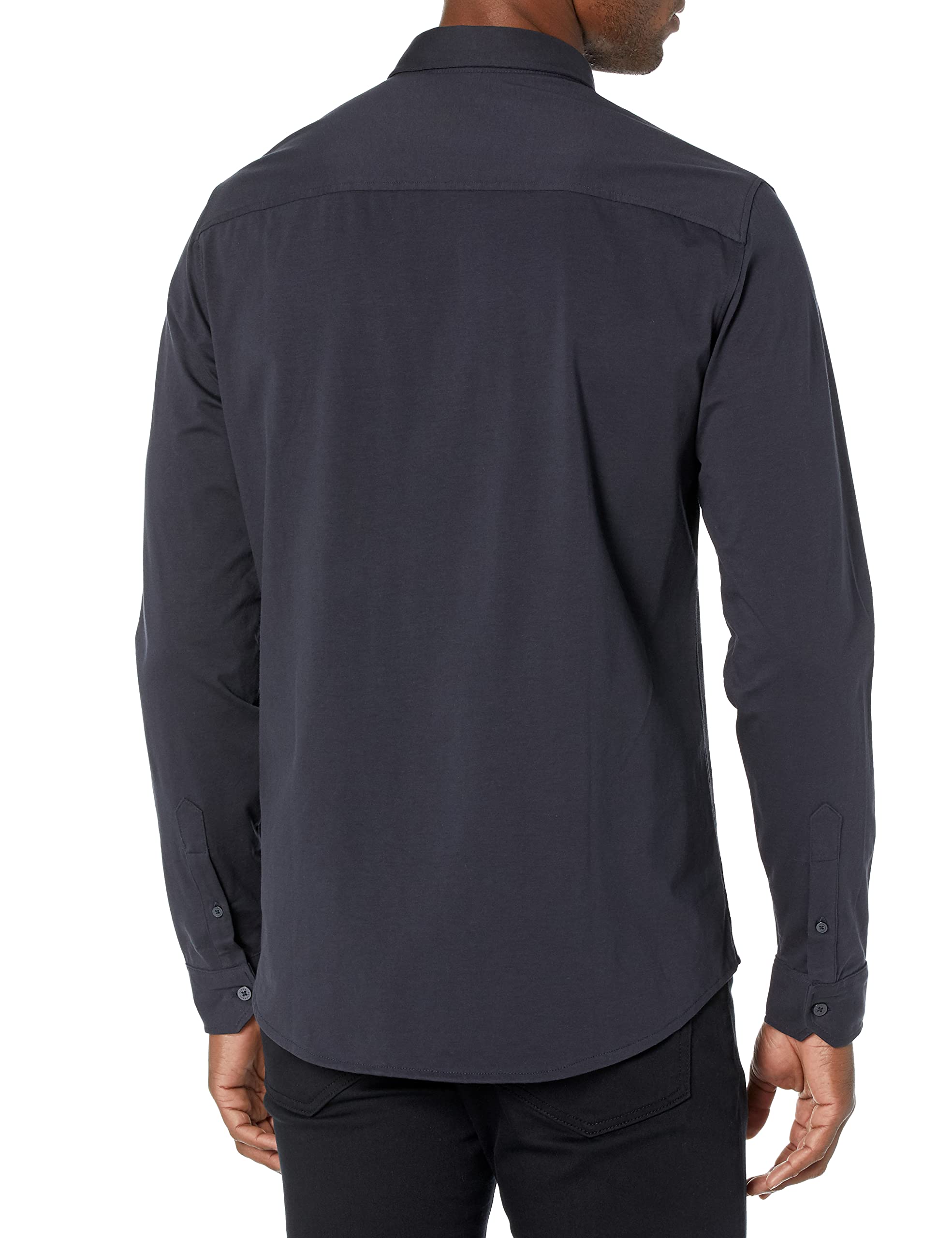 A|X ARMANI EXCHANGE Men's Long Sleeve Jersey Jacquard Button Shirt