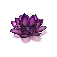 Capiz Shell Lotus Flower Decor Tealight Candle Holder for Serene Ambiance - Handmade Decorative Candle Holders for Meditation, Yoga, and Relaxation, Passion