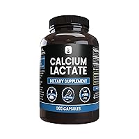 Pure Original Ingredients Calcium Lactate (365 Capsules) No Magnesium Or Rice Fillers, Always Pure, Lab Verified