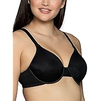 Women's Full Figure Beauty Back Smoothing Bra with Lace, 4-Way Stretch Fabric, Lightly Lined Cups up to DD