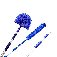 Cobweb Duster, Extendable Reach 20 feet + Spider Web Brush with Pole