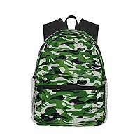 Lightweight Laptop Backpack,Casual Daypack Travel Backpack Bookbag Work Bag for Men and Women-Green camo