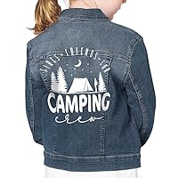 Camp Crew Kids' Denim Jacket - Inspirational Symbol Gift - Outdoor Design Stuff