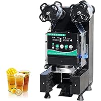 Fully Automatic Milk Tea Cup Sealing Machine 480W Commercial Cup Sealer with Digital Control Panel, 760cups/h Bubble Tea Auto Sealing Machine 90/95mm Cup for Coffee Shop, Bubble Te white-1pc
