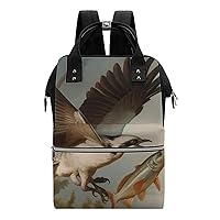 Osprey and Weak Fish Diaper Bag for Women Large Capacity Daypack Waterproof Mommy Bag Travel Laptop Backpack