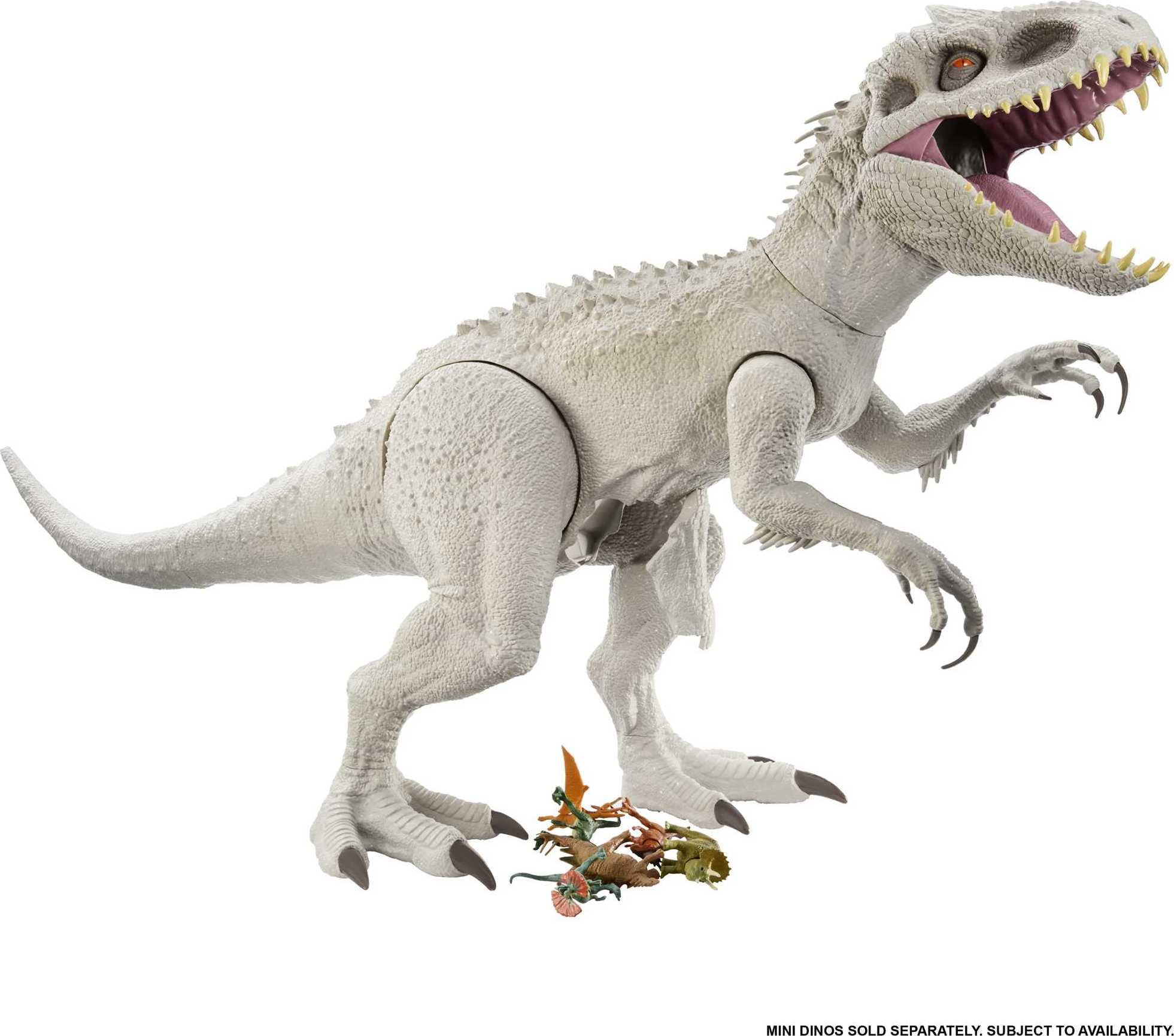 Jurassic World Toys Camp Cretaceous Super Colossal Indominus Rex Dinosaur Toy, Action Figure At 3.5 Feet Long with Eating Feature, Gifts for Kids