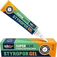 Super Glue Gel for Styrofoam for All Types of Foam 20g - with high Strength Within a Very Short time