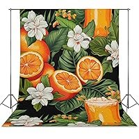 Beer Hawaiian Orange Backdrop Background for Photography Photo Backdrop Curtain Screen for Photoshoot Portraits Party Studio