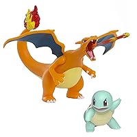 Pokémon Fire and Water Battle Pack - Includes 4.5 Inch Flame Action Charizard and 2