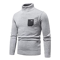 DuDubaby Men's Autumn Winter Casual Long Sleeve Solid Color Pullover Sweaters Tops