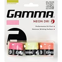 GAMMA Sports Neon Tac/Neon Dri Tennis Over Grip, High Performance, Badminton, Pickleball, Racquet Sports OG
