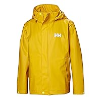 Helly Hansen Kids' Big Juniors Moss Coat Jacket with Full Rain Protection, 344 Essential Yellow