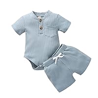 3 Month Baby Clothe Baby Girl Clothes OutfitsCottonO Neck TopsCasual2PC Set Girls Top and Pants Set (Blue, 12-18 Months)